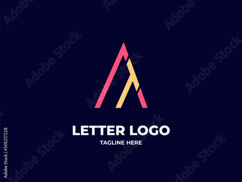 Abstract A letter mark Creative Trendy Logo Design