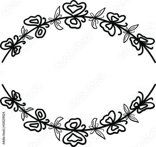 Wreath Line Art