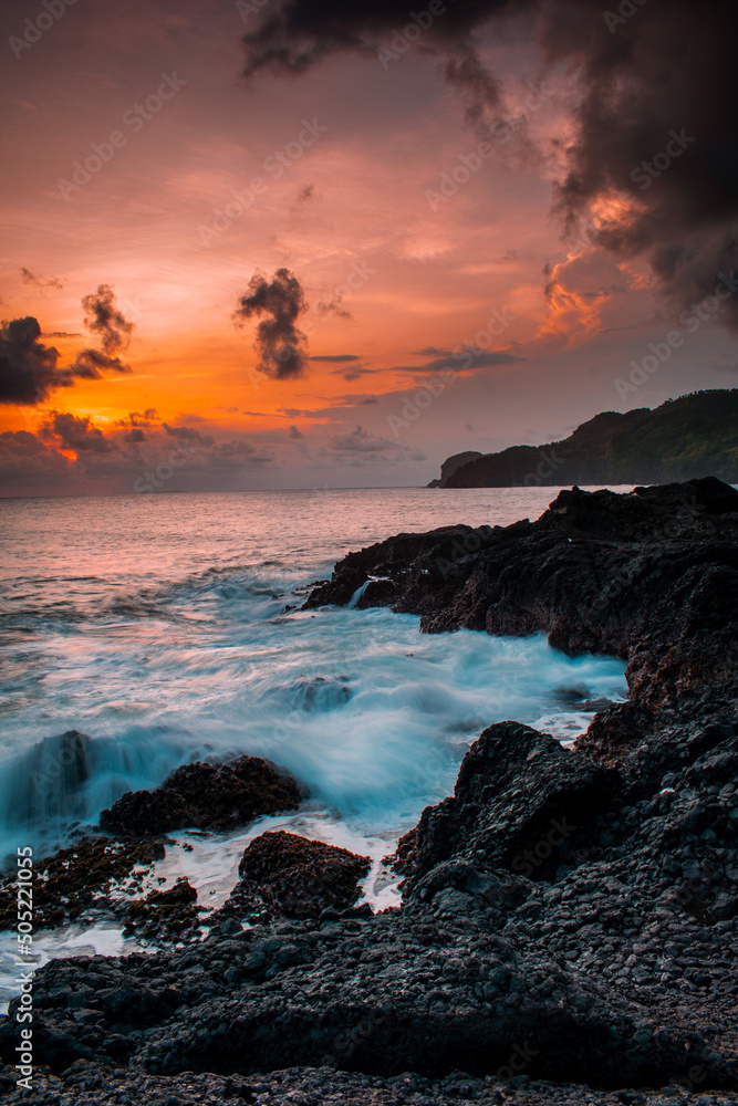 sunset over the sea