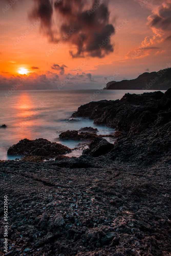 sunset over the sea