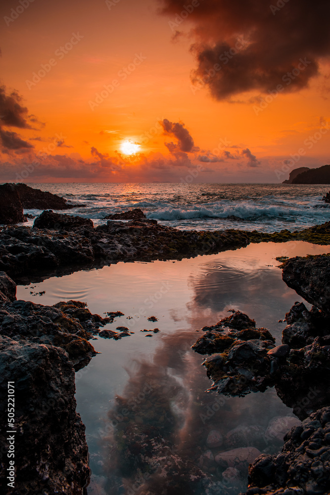 sunset over the sea