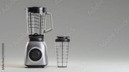 Electric blender. Kitchen appliance copy space