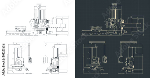 Milling CNC machine blueprints