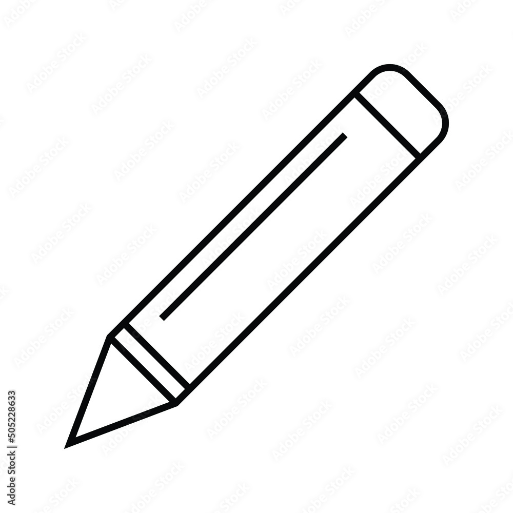 pencil icon vector simple design on white backround pencil icon vector simple design on white backround