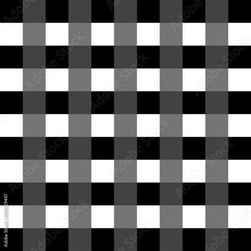 Pattern for clothing design or for decorative backgrounds, black and white squares 