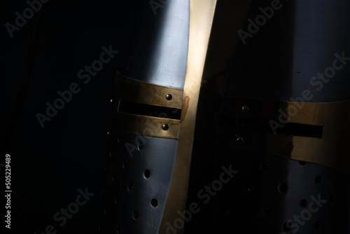 Принти на полотні templar knight renaissance fair armor in metal textures and shape