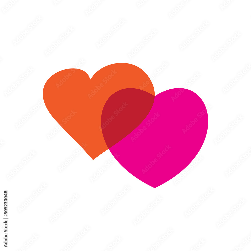 Multicolored Hearts Icon