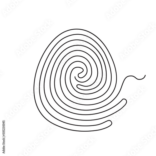 Unique Fingerprint or Thumbprint Sign Vector Icon Isolated