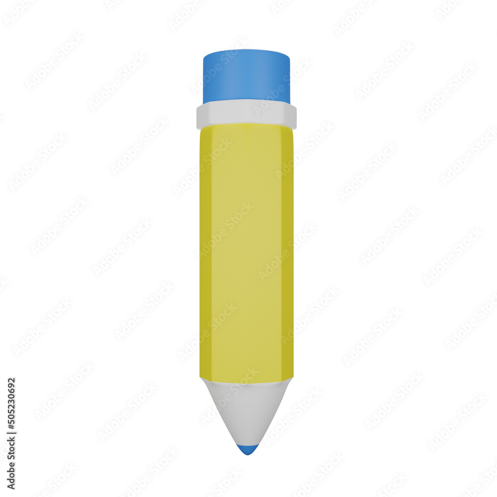 3D Rendering Of Pencil Icon