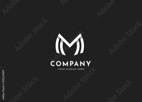 Letter M logo design template