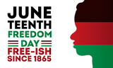 Juneteenth Freedom Day, celebrate freedom, emancipation day on 19 June, African-American history and heritage