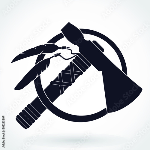 tomahawk axe silhouette logo