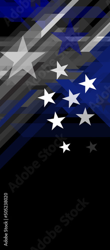 Stars and blue lines