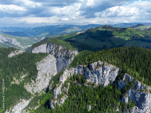 Landscape with the Bicaz gorges seen from above photo