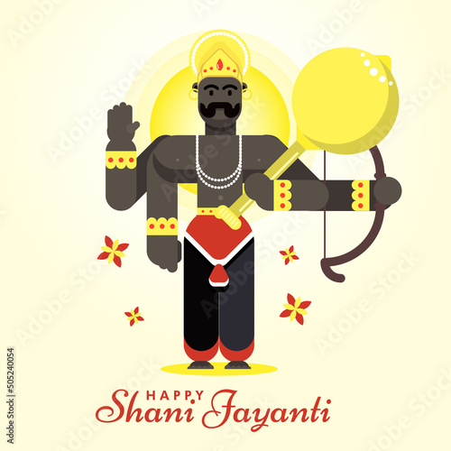 Happy Shani Dev Jayanti Amavasya hindu god festival greeting wishes poster design vector wallpaper