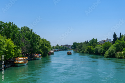 Excursion boats on the Manavgat river.