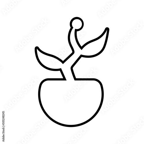 potted plant ouline icon