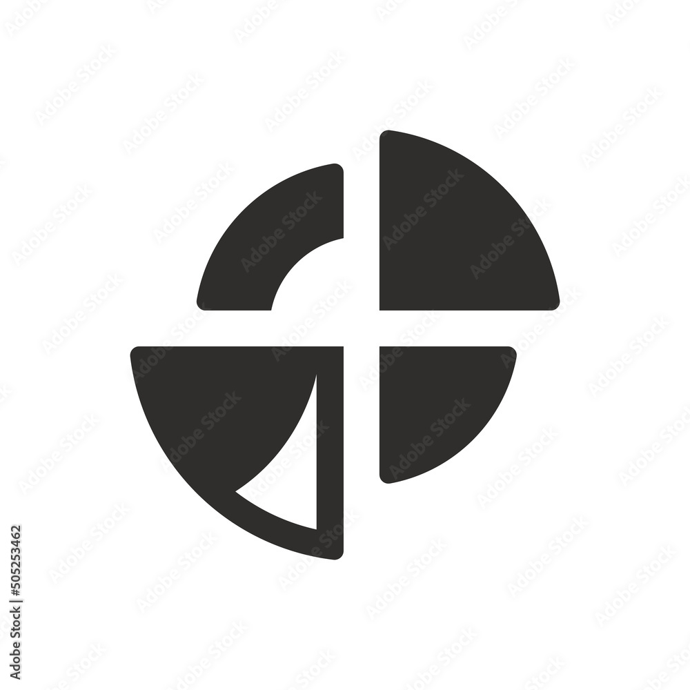 Pie chart infographic icon Pie chart infographic icon
