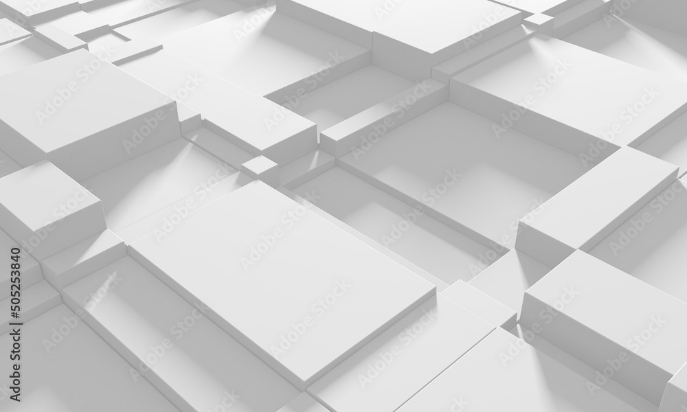 White cubes structure. Abstract futuristic background. White cubes structure. Abstract futuristic background.