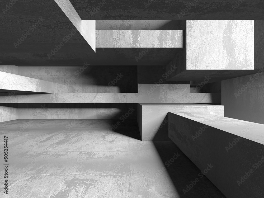 Abstract architecture background. Empty rough concrete interior Abstract architecture background. Empty rough concrete interior