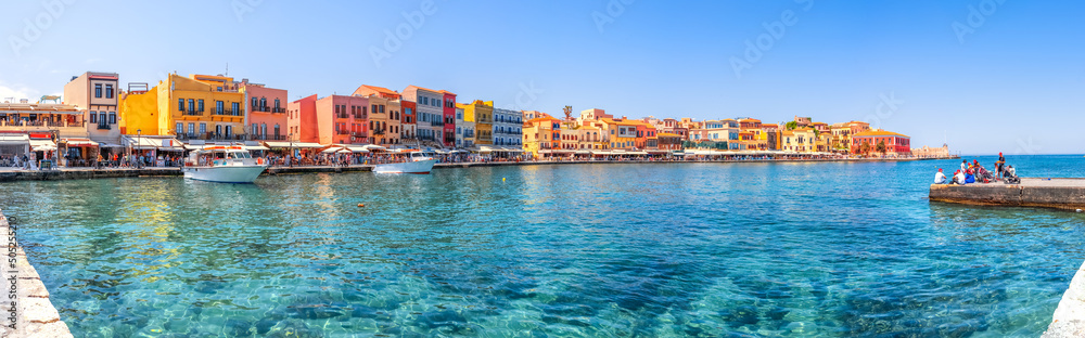 Obraz na płótnie Venezianischer Hafen, Chania, Insel Kreta, Griechenland  w salonie