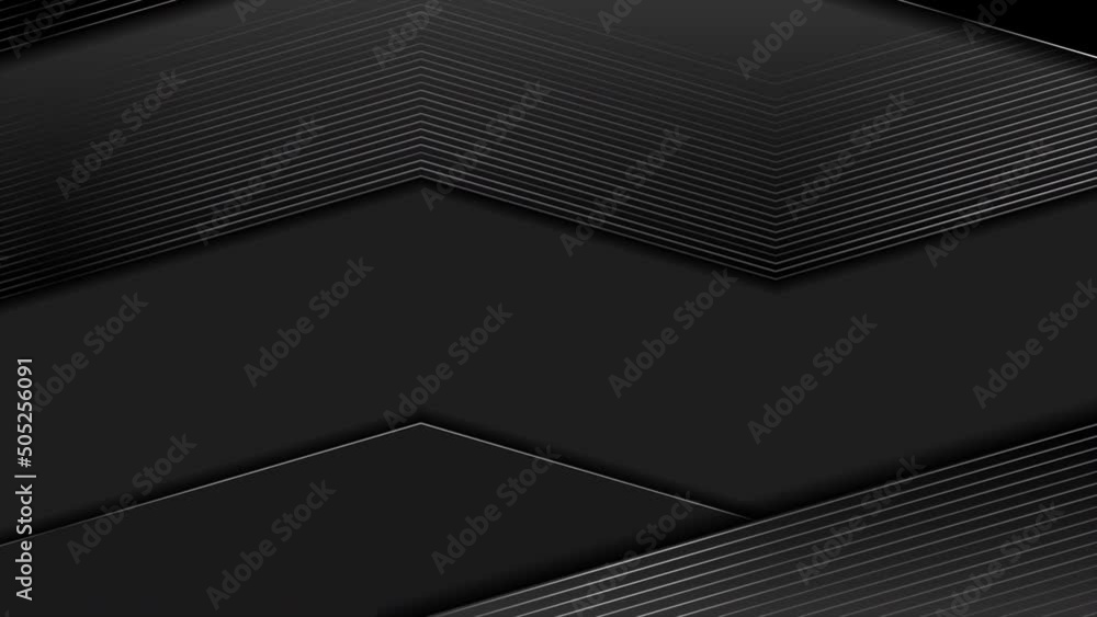 Black and grey metallic abstract tech geometric motion background ...