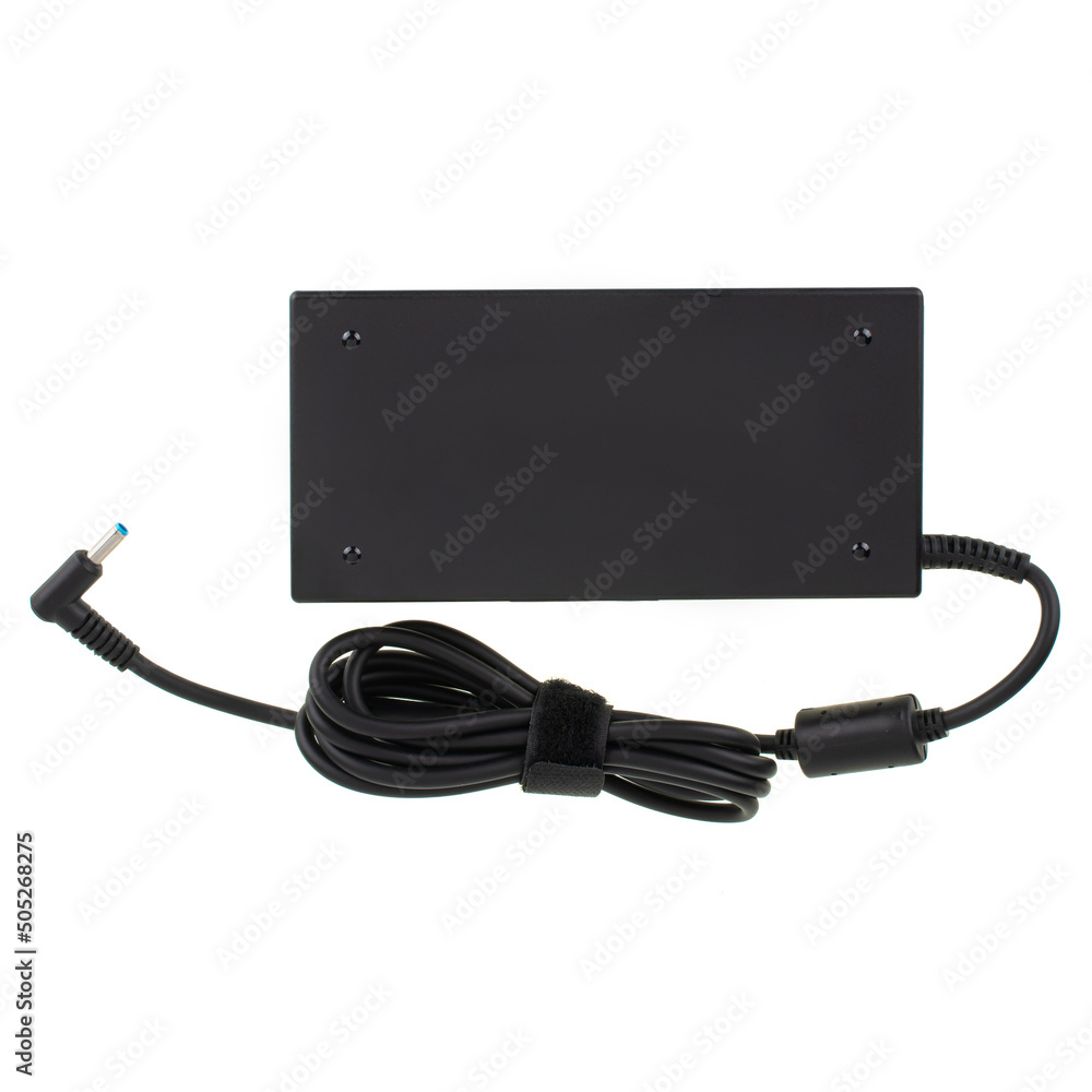 laptop power adapter, laptop accessory, isolated on white background laptop power adapter, laptop accessory, isolated on white background