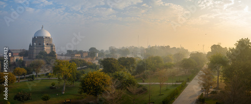 Fotografie, Obraz Picturesque  View of Qasim Bagh Park in Multan, Pakistan.