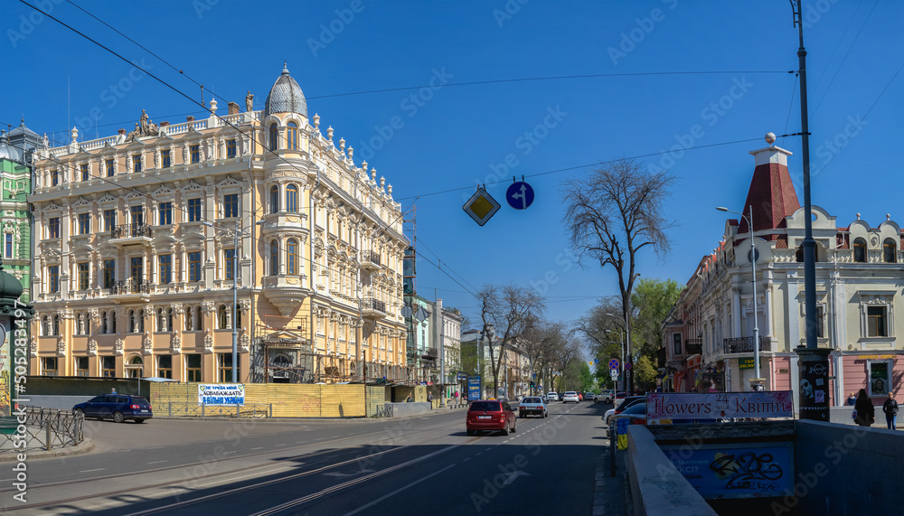 Preobrazhenskaya street in Odessa, Ukraine