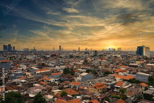 The Golden Sunset in Surabaya photo