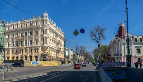 Preobrazhenskaya street in Odessa, Ukraine photo