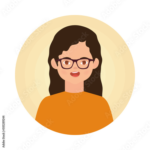 avatar woman wearing glasses