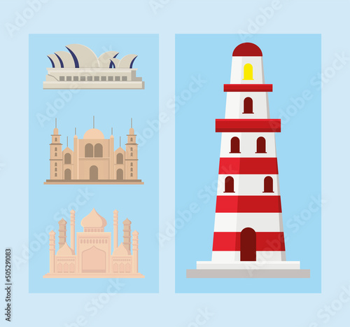 set of landmarks tourism