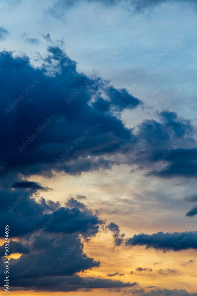 Texture of bright evening sky during sunset Texture of bright evening sky during sunset