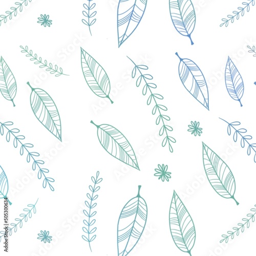 background pattern of colorful leaves