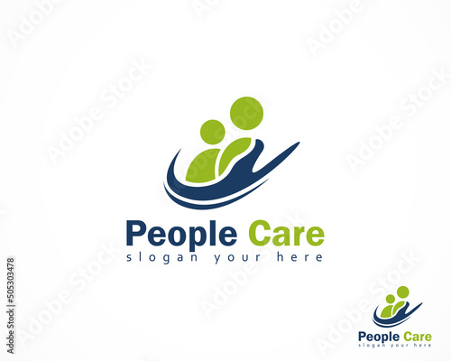 people care logo creative design concept business