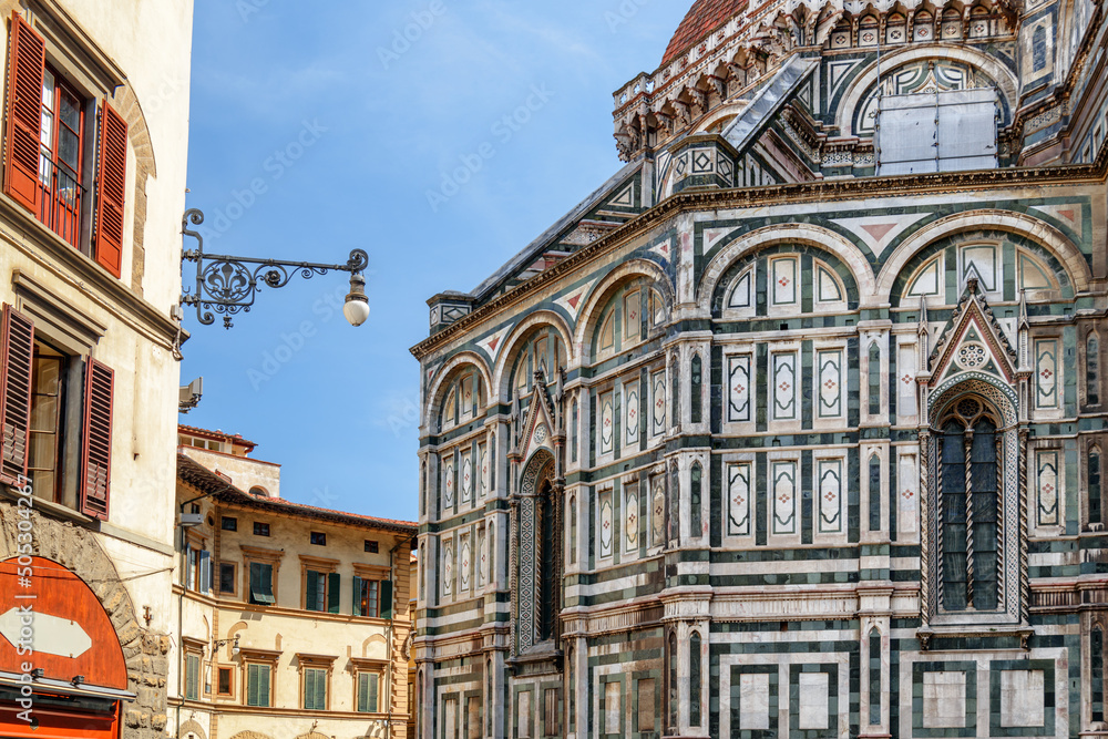 The Florence Cathedral at historic center of Florence, Italy