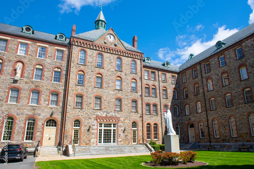 Fotografie Saint John's Seminary at 127 Lake Street in Brighton, city of Boston, Massachusetts MA, USA