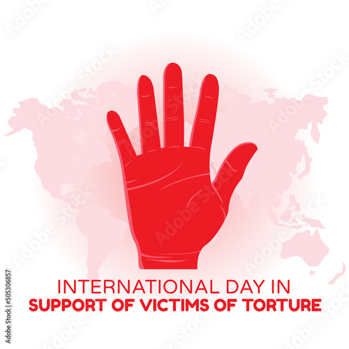 International Day in Support of Victims of Torture vector.