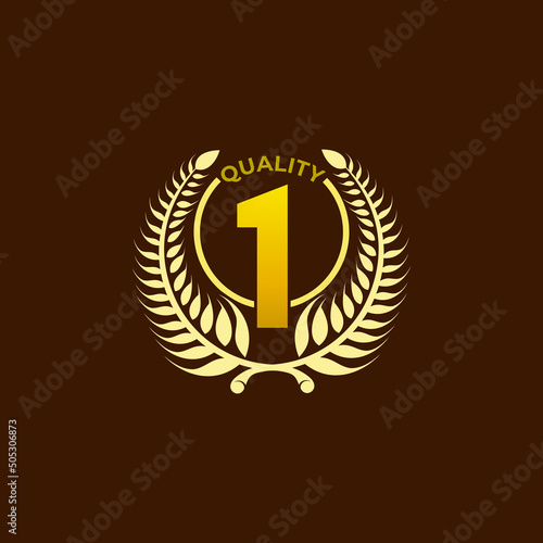 number 1 quality logo, Bast quality logo template