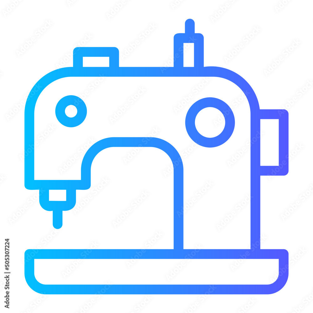 sewing machine gradient icon sewing machine gradient icon