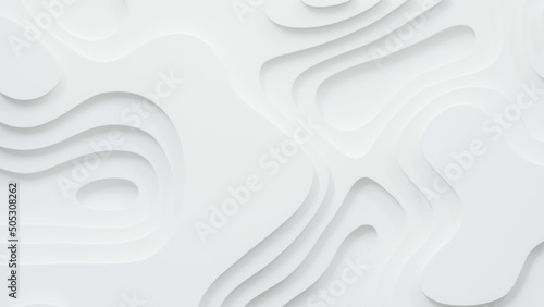 Stylish white abstract geometric pattern background, wave and curve abstract background.