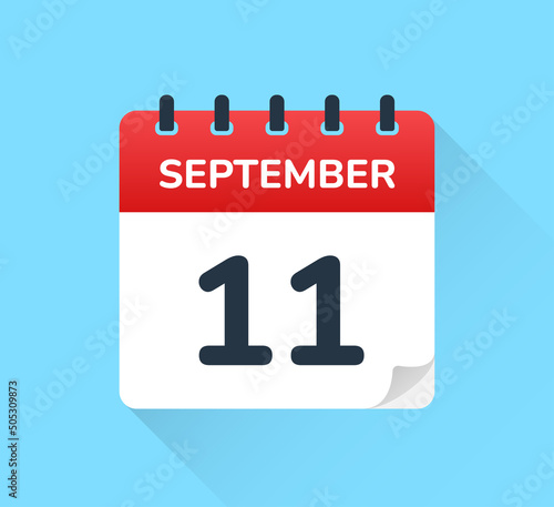 September 11 - Calendar icon vector. photo