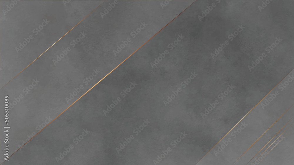 Black grunge corporate texture background with golden lines