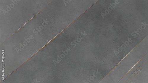 Black grunge corporate texture background with golden lines