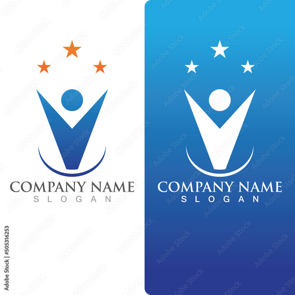 Star success people icon Template vector illustration design Star success people icon Template vector illustration design
