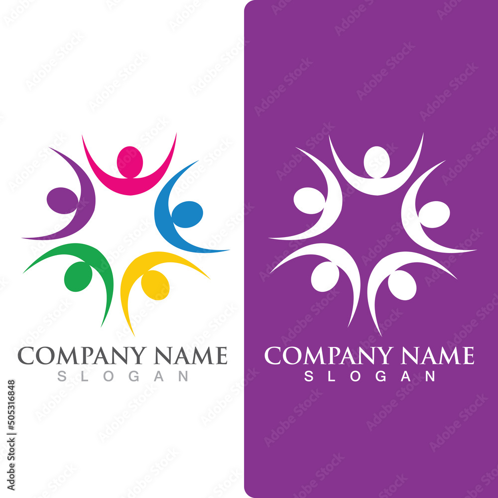 Community group logo, network and social icon Community group logo, network and social icon