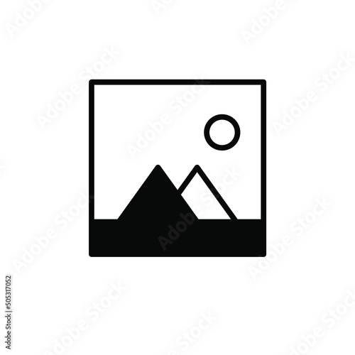 Picture, Gallery, Image Solid Line Icon Vector Illustration Logo Template. Suitable For Many Purposes.