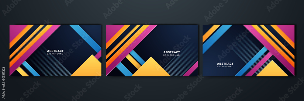 Abstract colorful geometric composition background design. Suit for business, corporate, institution, party, festive, seminar, and talks.