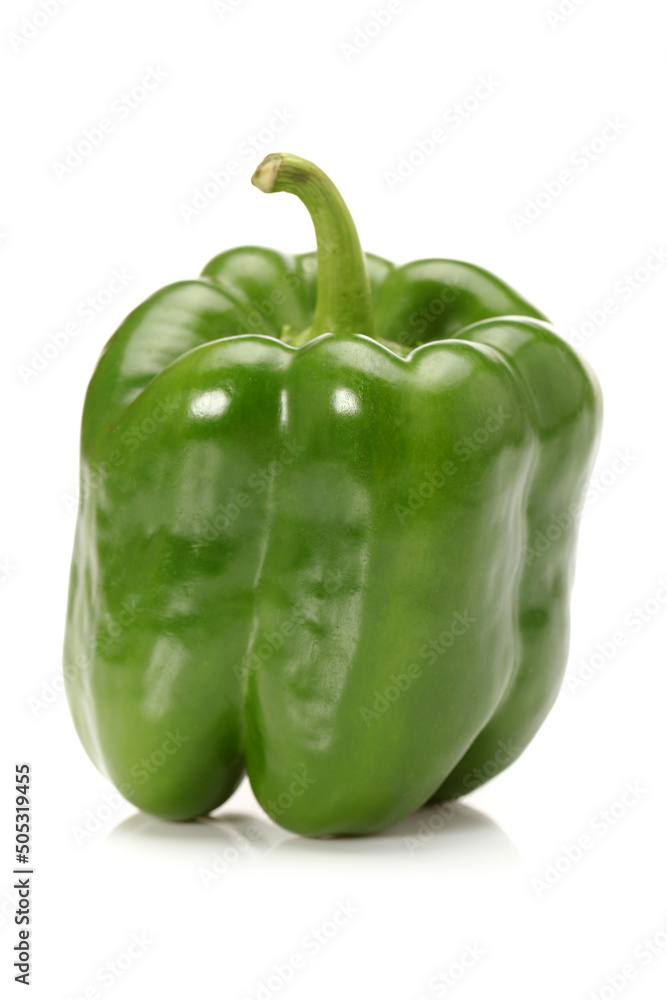 green bell pepper isolated